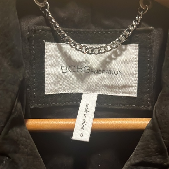 BCBGGeneration 100% Leather Black Suede Jacket - Picture 3 of 6